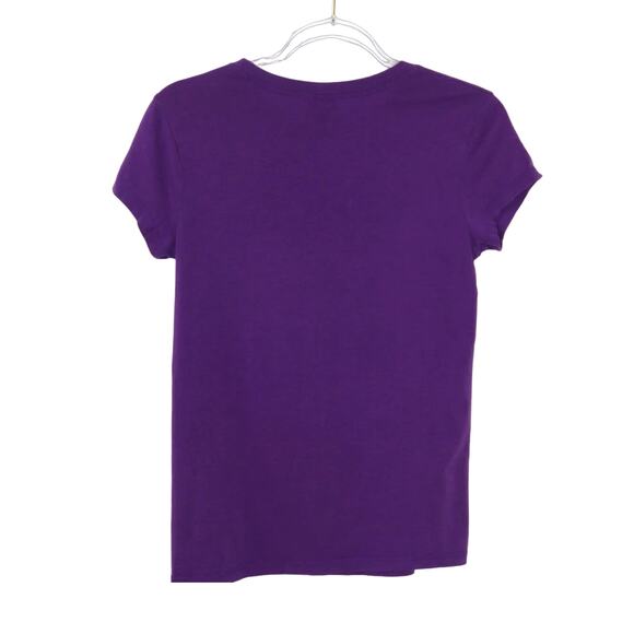 Y2K BEBE Purple Graphic Logo Tee Crewneck T-Shirt Vintage Large - Picture 4 of 7